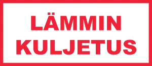 Lämmin kuljetus huomioteippi Lämmin kuljetus huomioteippi