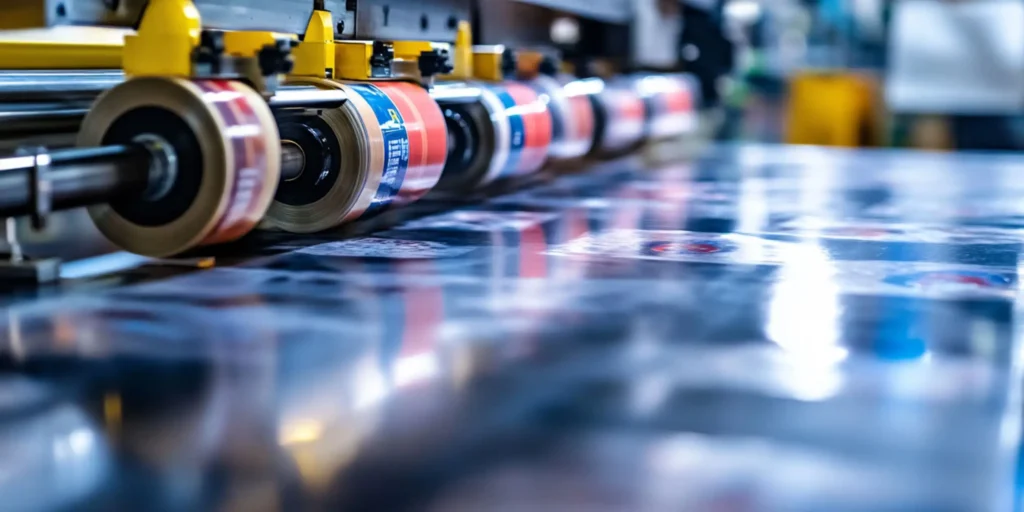 Painettujen pakkausteippien painokone